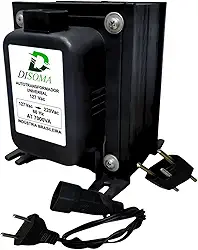 Transformador de voltagem 7000VA Disoma 110V para 220V e 220V para110V Potente para Ar Condicionado Até 18000btus, Freezer, AirFryer, Fogões Elétricos
