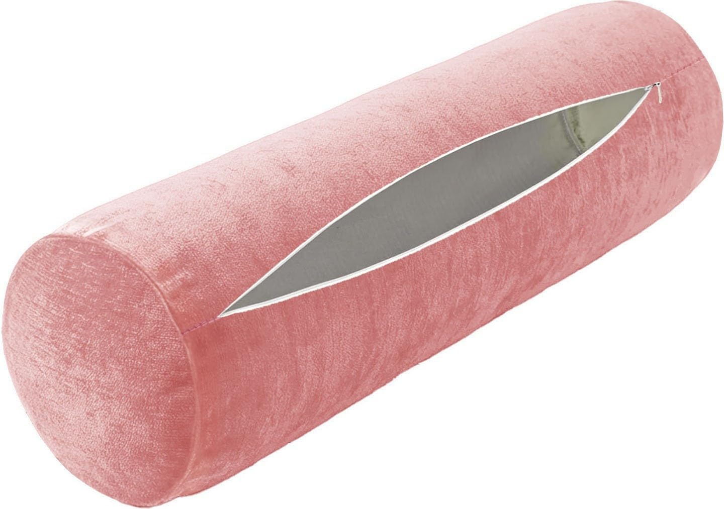Neck Roll Pillow Case Cover Only - Cervical Pillowcovers with Zipper Cylinder Soft Bolster Pillowcases for Cylindrical Cushion(6,2pcs:40x12cm/16x5")