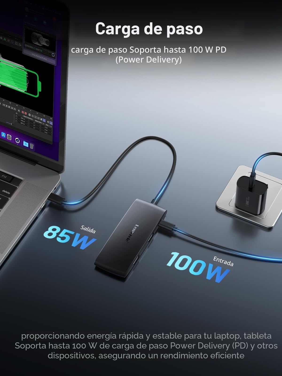 Lemorele Docking Station USB C Dual HDMI 4K60Hz, Hub USB Dual Monitor con 2*HDMI, 4 USB 3.0/2.0, PD 100W para MacBook/Windows/DELL/HP