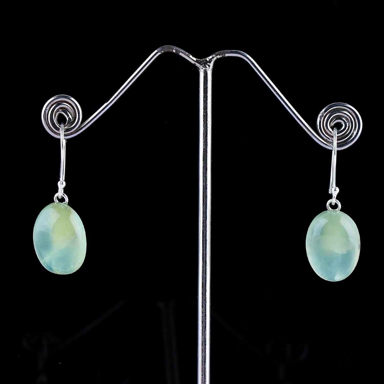 925 Sterling Silver Dainty Earrings, Natural Gemstones Wicca & Reiki Healing Crystals, Polished Stones, Handmade Boho Lightweight Jewelry, Birthday Christmas Gift for Women - Image 5