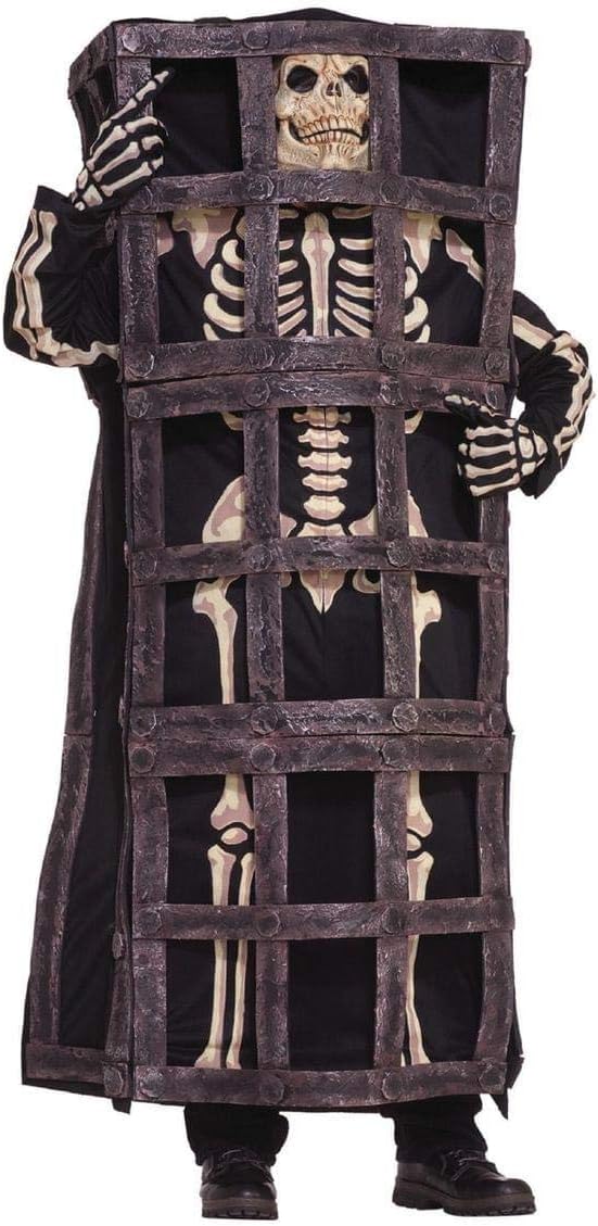 Skeleton in Cage Adult Costume Size Standard