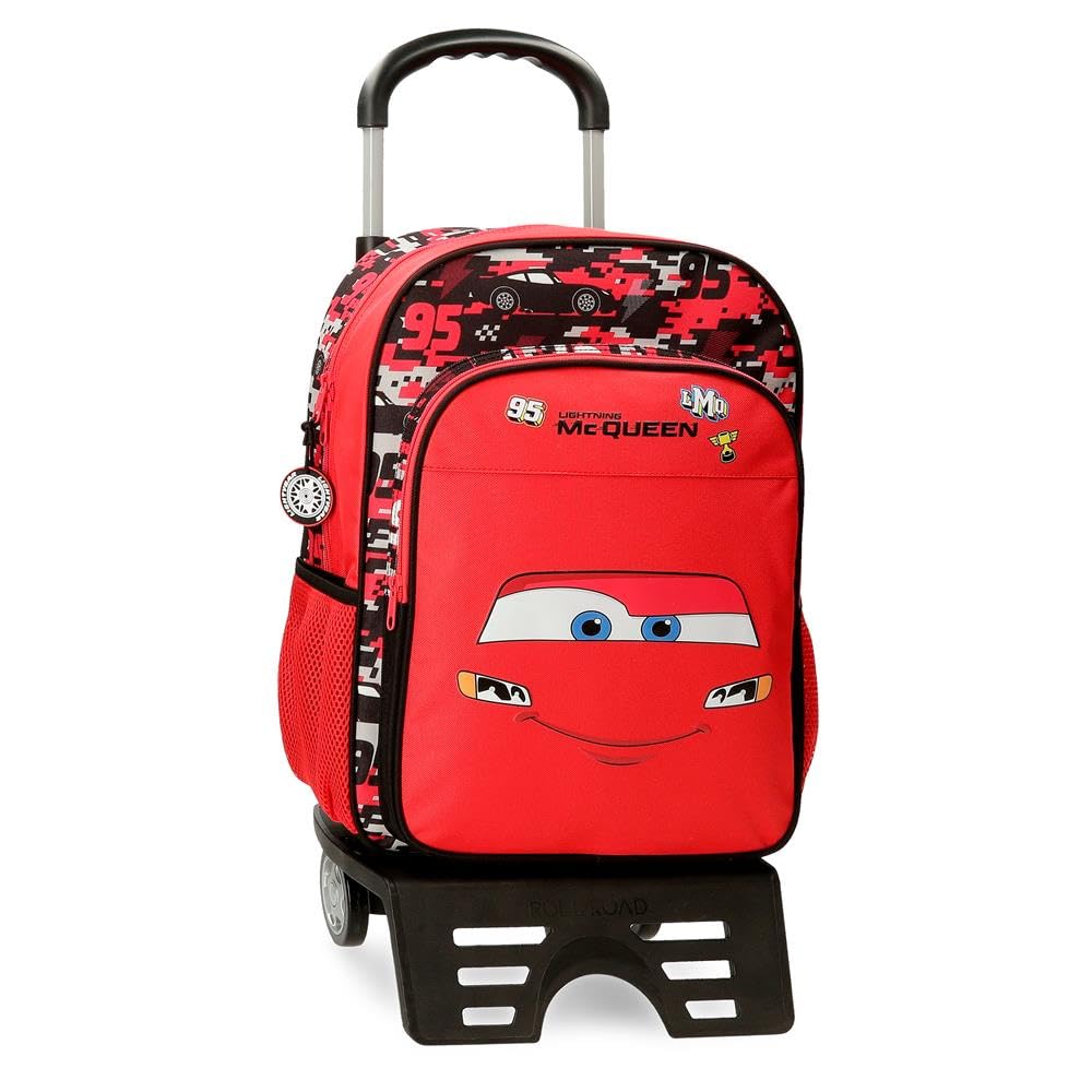 Joumma Disney Cars McQueen Red School Backpack with Red Car 30x40x13 cm Polyester 15.6L