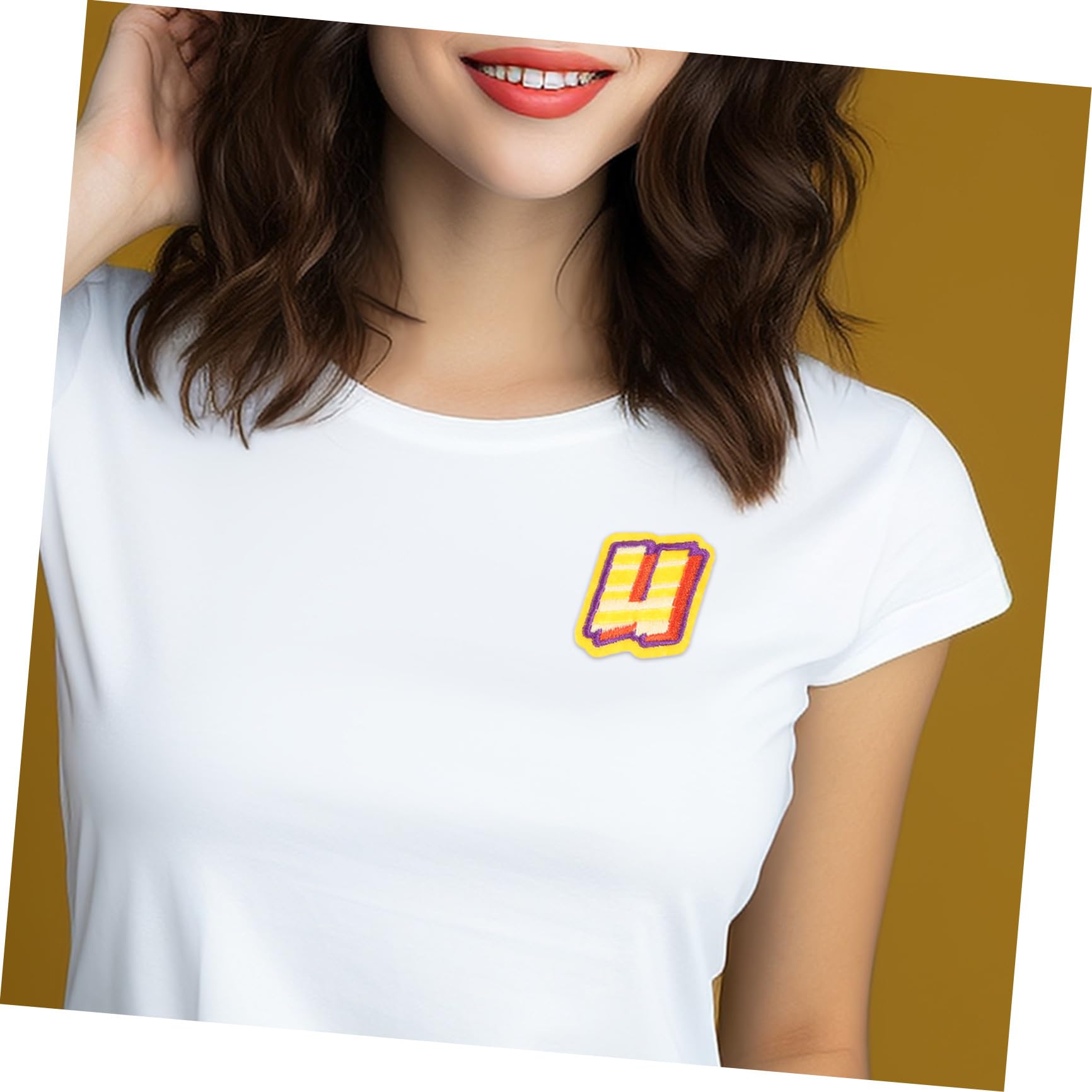 SHINEOFI 5 Set magliette patch zaino Patch per vestiti Abbigliamento patch decorazioni ricamato adesivi ricamati stirare su lettere piccole stirare sulle toppe Panno in feltro