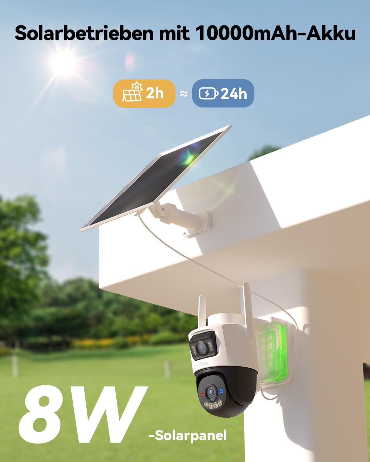 Imou 3K+3K Dual-Objektiv Überwachungskamera Aussen Solar 24/7 Aufzeichnung
