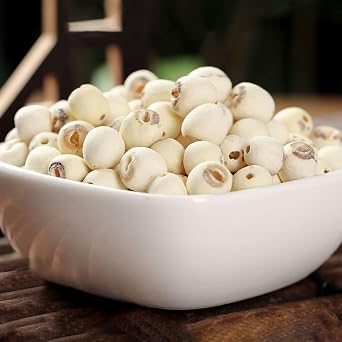 SXETBEAN Dried Lotus Seed, 10.58oz/300g Dried White Lotus seeds, Perfect for Porridge, Soup, Paste,