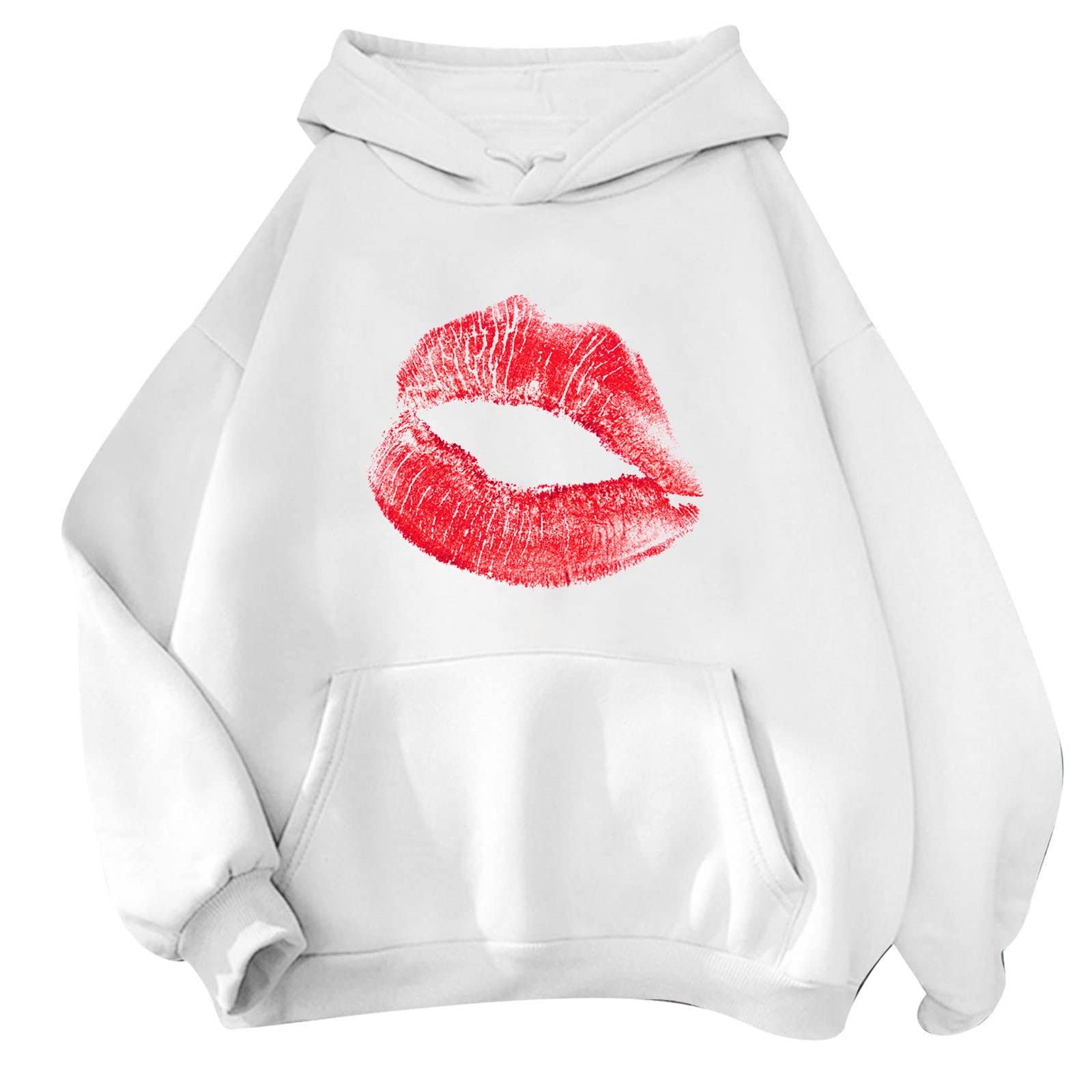 QITOHK Women's Crew Neck Sweater Tops Casual Crewneck Striped Long Sleeve Loose Pullover Shirts Graphic Hoodies, S-3XL