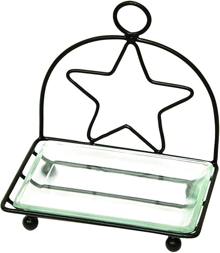 CWI Regalos 5.5"x5" Black Star Jabonera