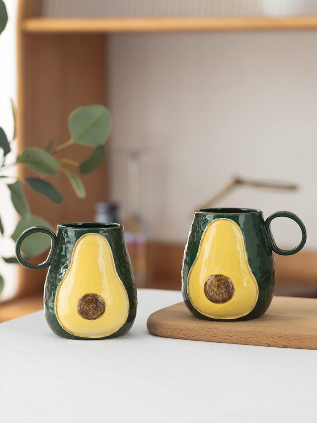 Tazza da caffè in ceramica artigianale Tazza da tè con avocado Tazza da caffè in ceramica Tazza regalo per ufficio e casa