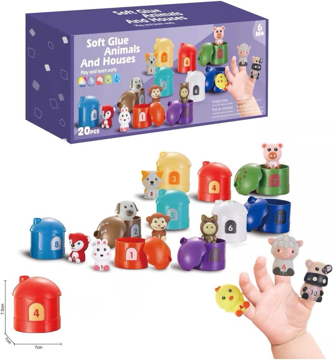 Learning Toys for 1,2,3 Year Old Toddlers, 20Pcs Farm