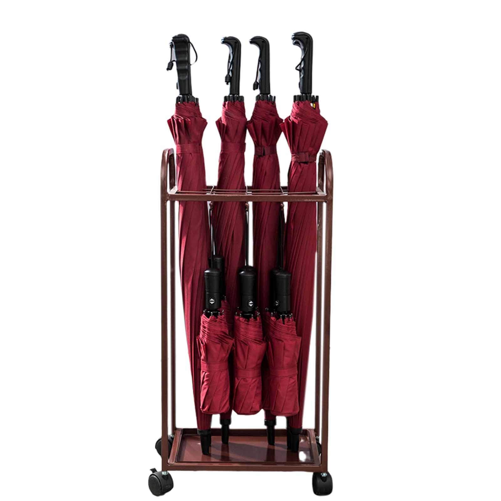 Porte-parapluie moderne en métal de haute qualité avec finition marron mat