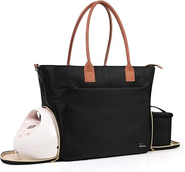 Teamoy Breast Pump Travel Bag, Leather 