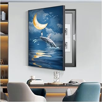 Electrical Panel Cover Decorative, Breaker Box Cover Decorative, Meter Box Decorative Painting, Wall Mounted Hide Fuse Box Cover Cabinet(H,50x60cm/20x24in)