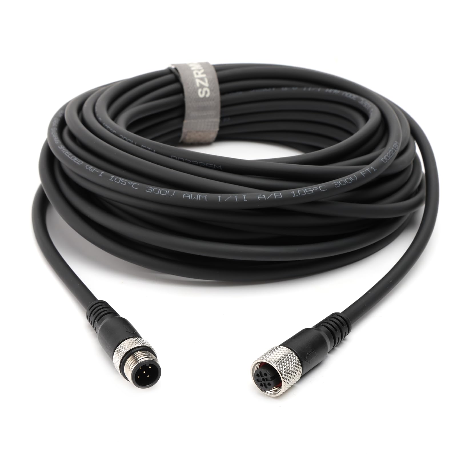 SZRMCC M12 5 pin Macho a Hembra Conector de Aviación Sensor de Cable de alta Flexible Blindado Impermeable Cable de la Cámara Industrial (20m)