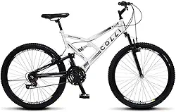 Colli Bike, Bicicleta GPS 148 Dupla Suspensão e Freios V-Brake, Aro 26 Aero, 36 Raias, 21 Marchas