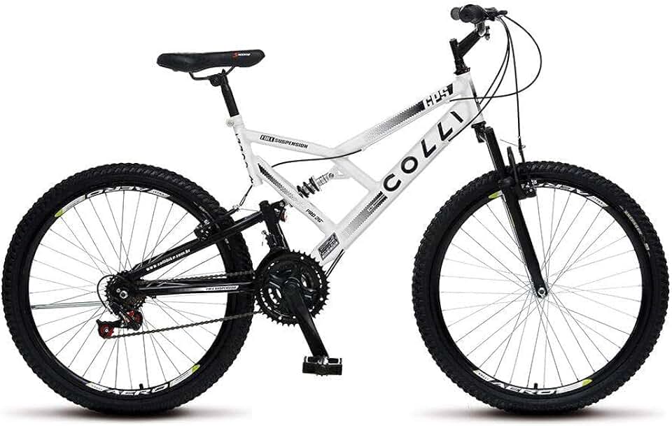 Colli Bike, Bicicleta GPS 148 Dupla Suspensão e Freios V-Brake, Aro 26 Aero, 36 Raias, 21 Marchas