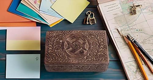 Miniatura 7 de Grandes ideas de regalo de cumpleaños, caja de joyería decorativa de madera hecha a mano, organizador de joyas, caja de recuerdos, cofre del tesoro