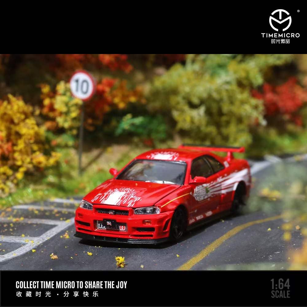 Amazon | 1/64 TIMEMICRO 日産 GTR R34 ワイスピ 赤 フィギュア付き