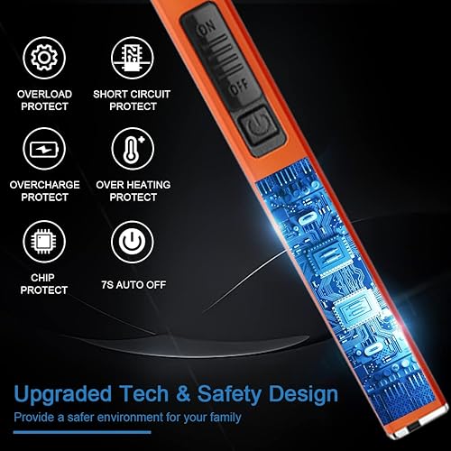 Miniatura 4 de MeeToo Encendedor fluorescente eléctrico, encendedor de velas recargable USB, arco de plasma, resistente al viento, crece en la oscuridad para