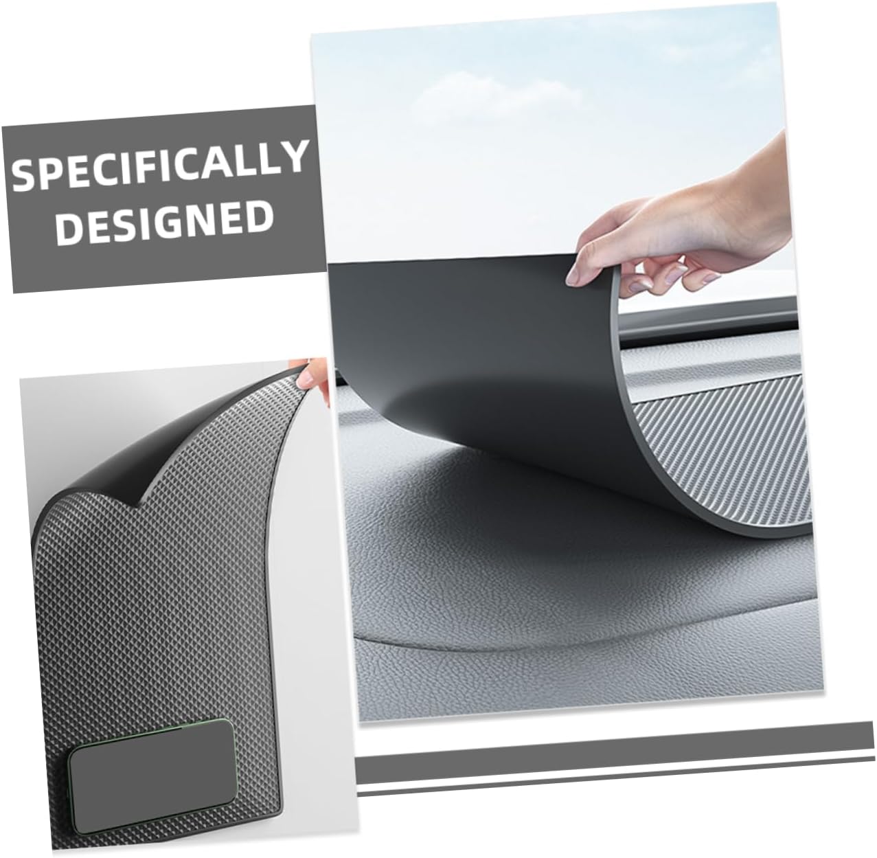 SOLUSTRE Non Slip Dashboard Mat for Cars Strong Adhesive Cell Phone Holder Pad Accessory for Dashboard and Center Console Use