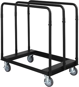 Steel Panel Truck, 1500 LBS Panel Dollies Cart with 5" Swivel Casters and Deck, Heavy-Duty Drywall Sheet Cart, Handling Wall Panel, Sheetrock, Lumber for Garage, Home, Warehouse
