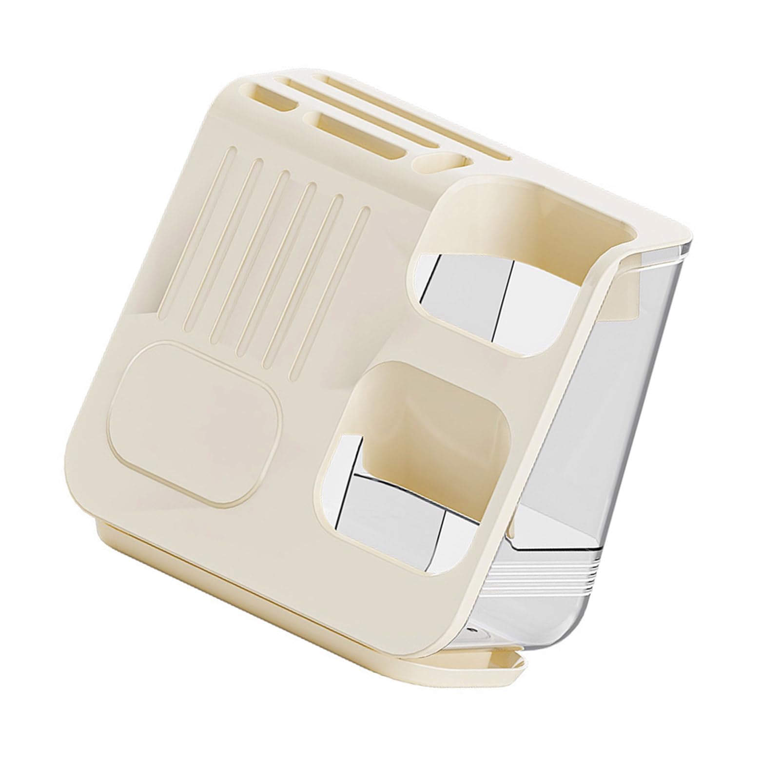 Hsioluted Sturdy Cutlery Holder with Ventilated Base, Leakproof Design for Hygienic Storage & Quick Water Drainage Kitchen Organizers