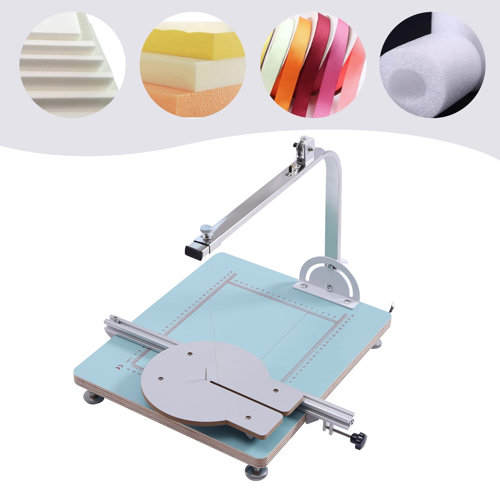 72W Hot Wire Foam Cutter Table, Tabletop Foam Hotwire Cutter with Adjustable Voltage & Support, Foam Cutting Machine with LED Display & Guiding Rule for Cutting Forming Sculpting