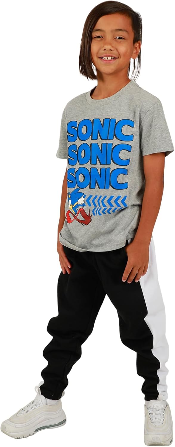 Bioworld Youth Boys Sonic 3 pc Hoodie Jogger T-shirt combo - Image 3