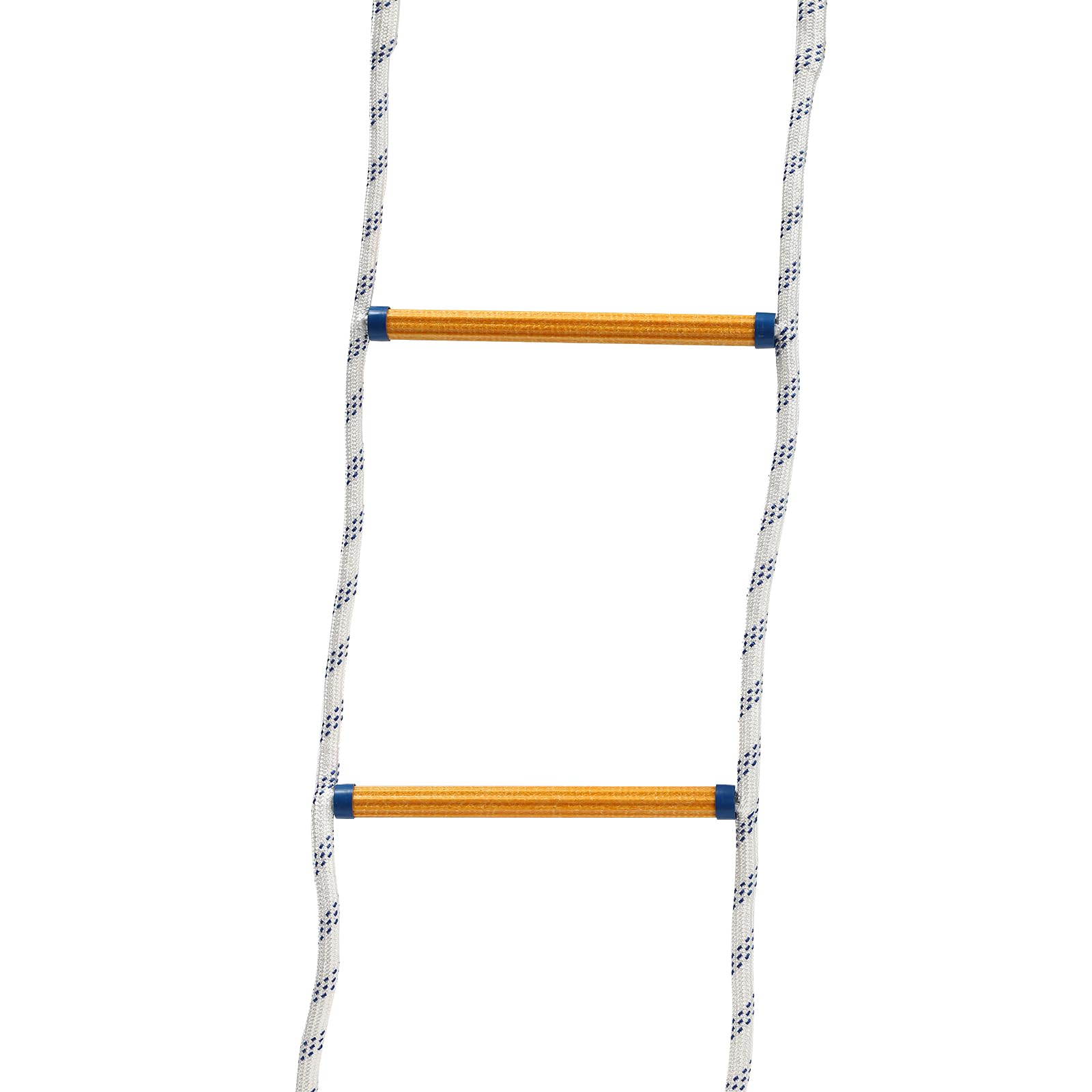 Scala di salvataggio, 6 m, ignifugo, con 2 ganci in acciaio | al manganese, scala di sicurezza portatile fino a 200 kg, pioli in resina antiscivolo per emergenze, fuga e arrampicata