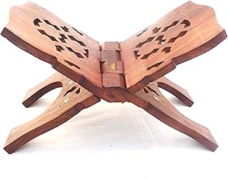 Shri Shri Handicraft Wooden Quran Stand Bible Wooden Book rehal for ramayan Holder Reader Reading Home Pooja Room, 10 inch-picture-26