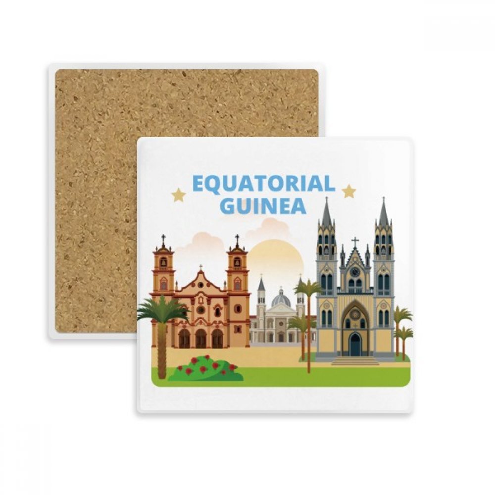 Coaster Guinée équatoriale porte-tasse absorbant dessous de verre en pierre coloré