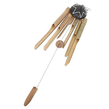 ぽっかぽか　❀金の音風鈴❀ Amazon.co.jp: 3個 竹風鈴 風鈴バンボ 大きな風鈴 雨のチャイム