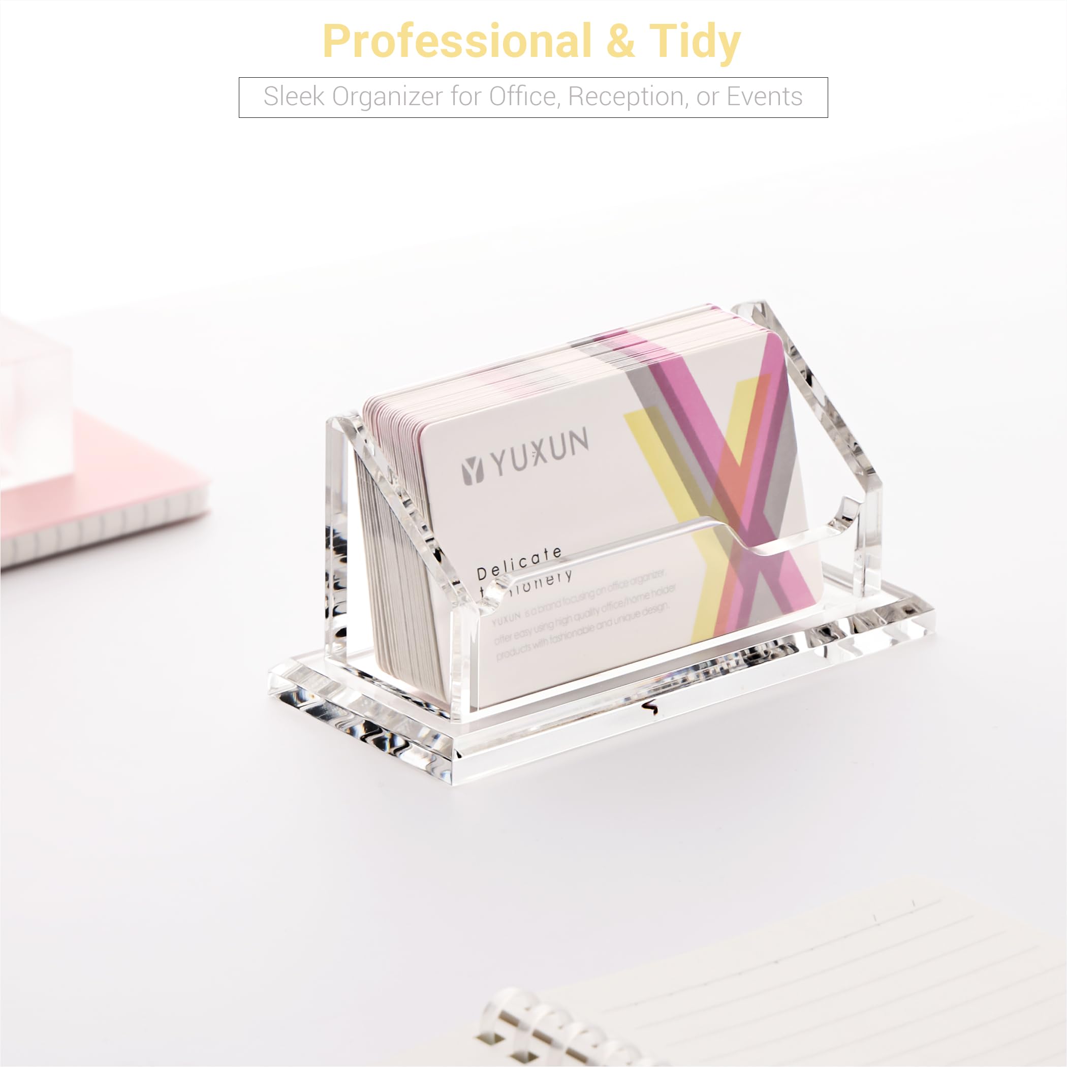 Clear Acrylic Business Card Holder - Desk Organizer -7 Clear Acrylic Business Card Holder - Desk Organizer -7