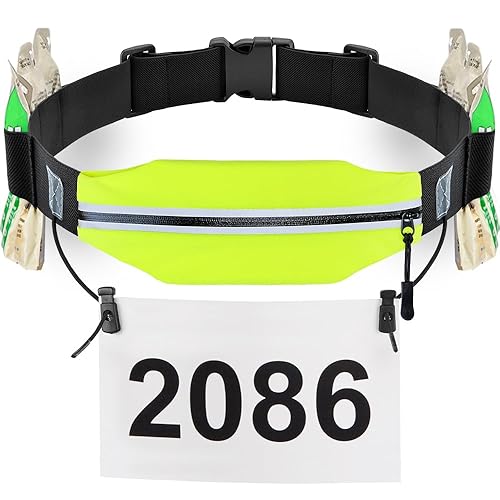 RJ-Sport Triathlon Belt with Pouch - Race Number Bib Holder
