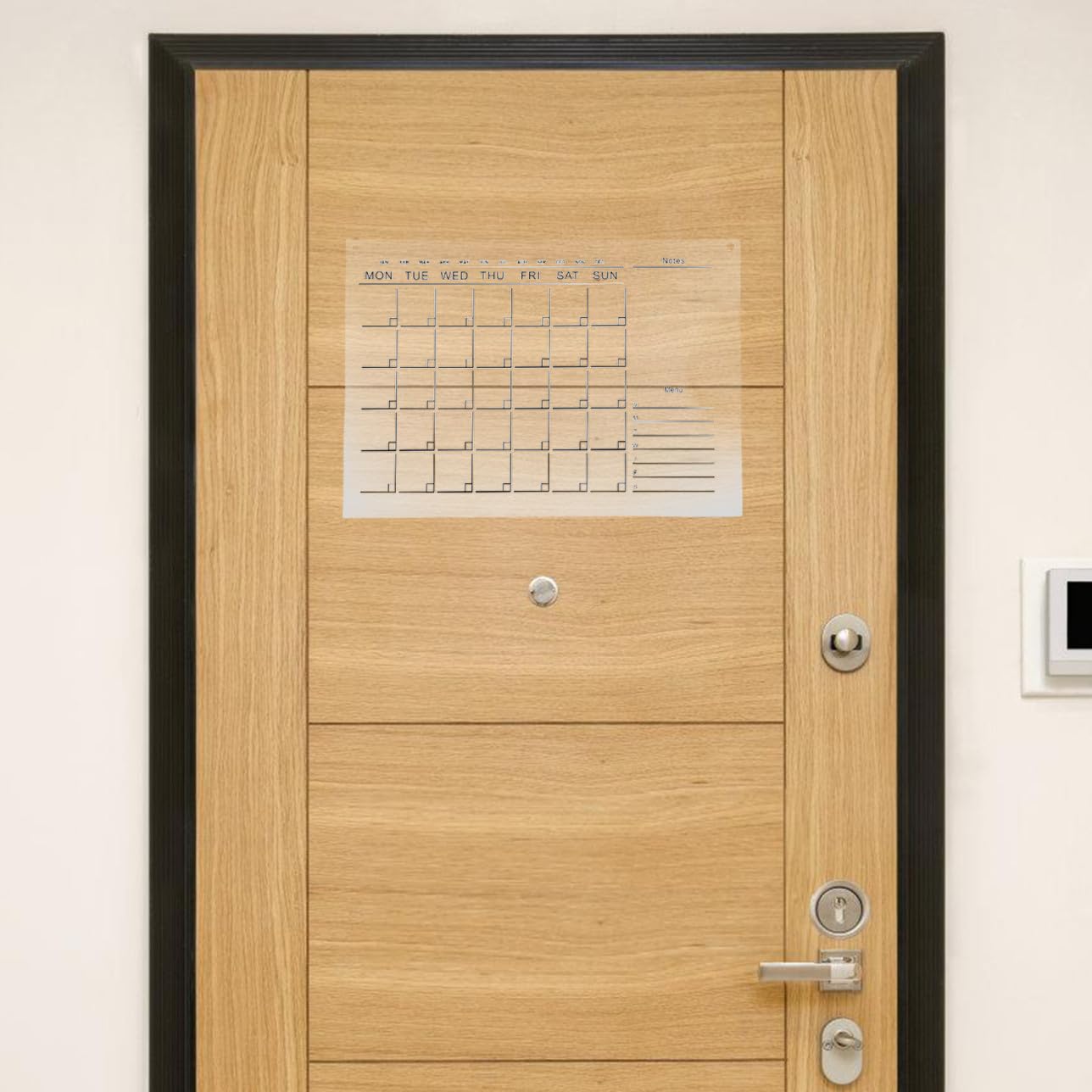 Mipcase Pizarra de Borrado en Seco para Planificación Semanal Transparente Calendario Reutilizable Colgante de Acrílico Ligera y Segura Color Aleatorio en Casa y Oficina