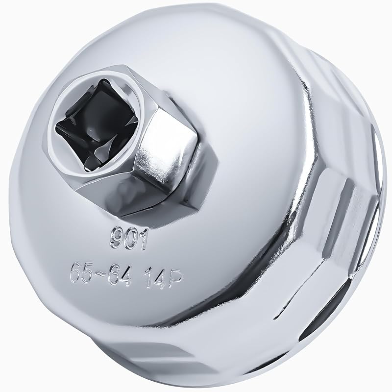 Chave tipo copo para filtro de óleo Toyota e Lexus 64–65 mm, 14 estrias, acionamento de 12,7 mm (1/2 pol.) ELECHOI EL761