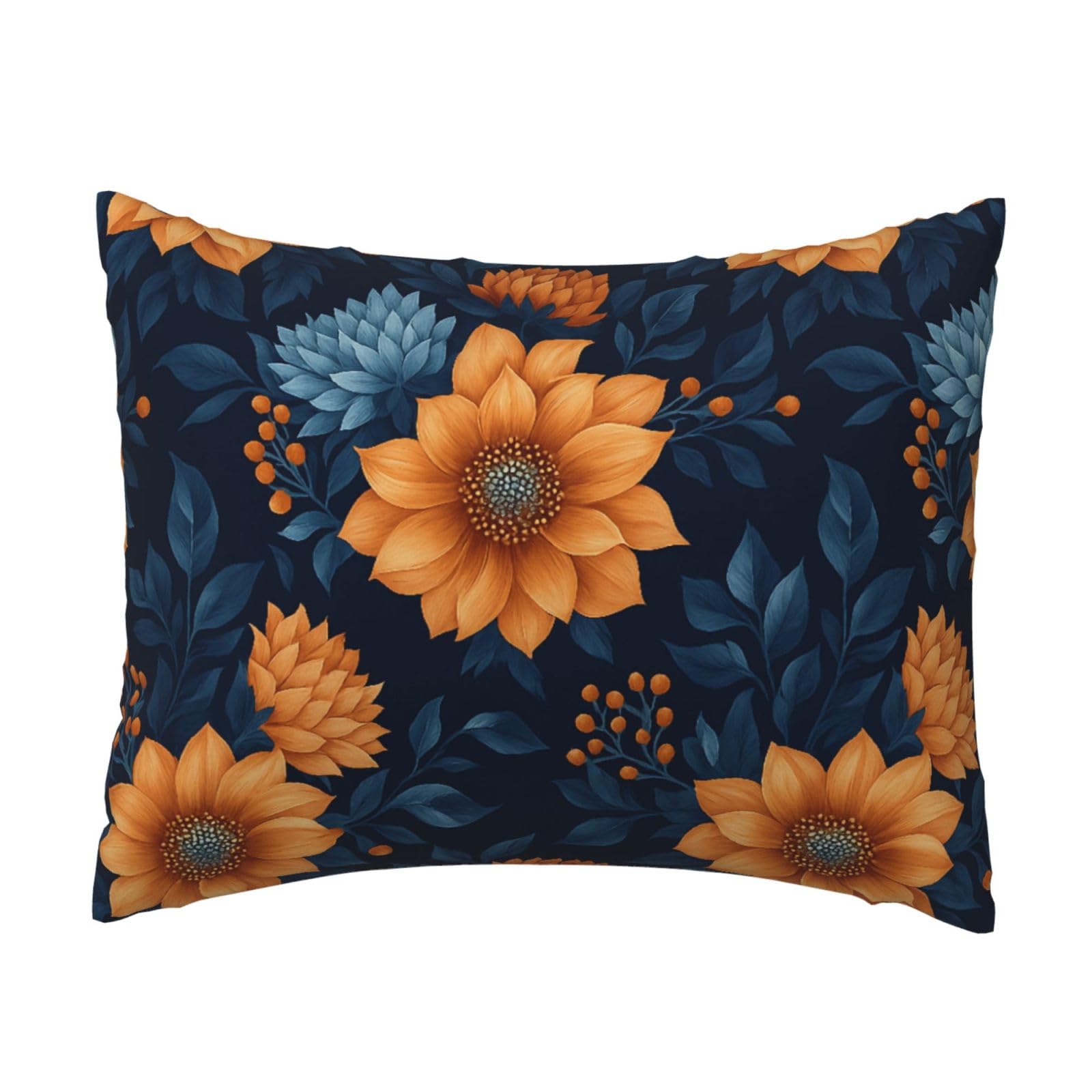 Vintage Sunflowers Pillowcase Soft Plush with Zipper Decorative Pillowcovers 16x20 in