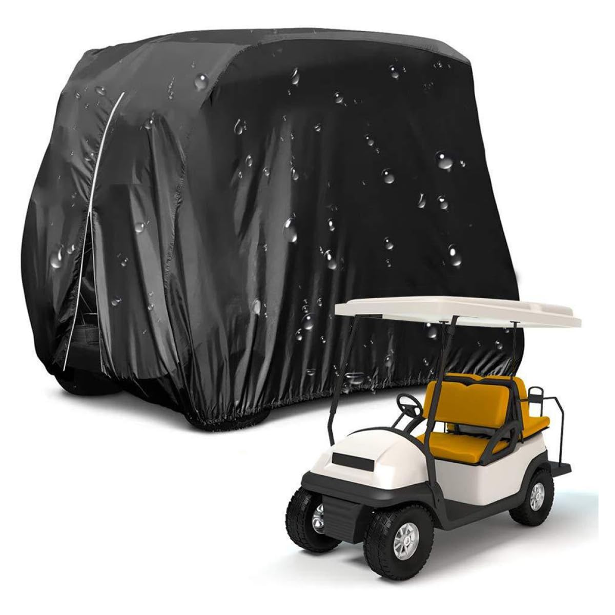 Veemoon Schwarz Wagenabdeckung 210d, Oxford 4-Personen, Wagen