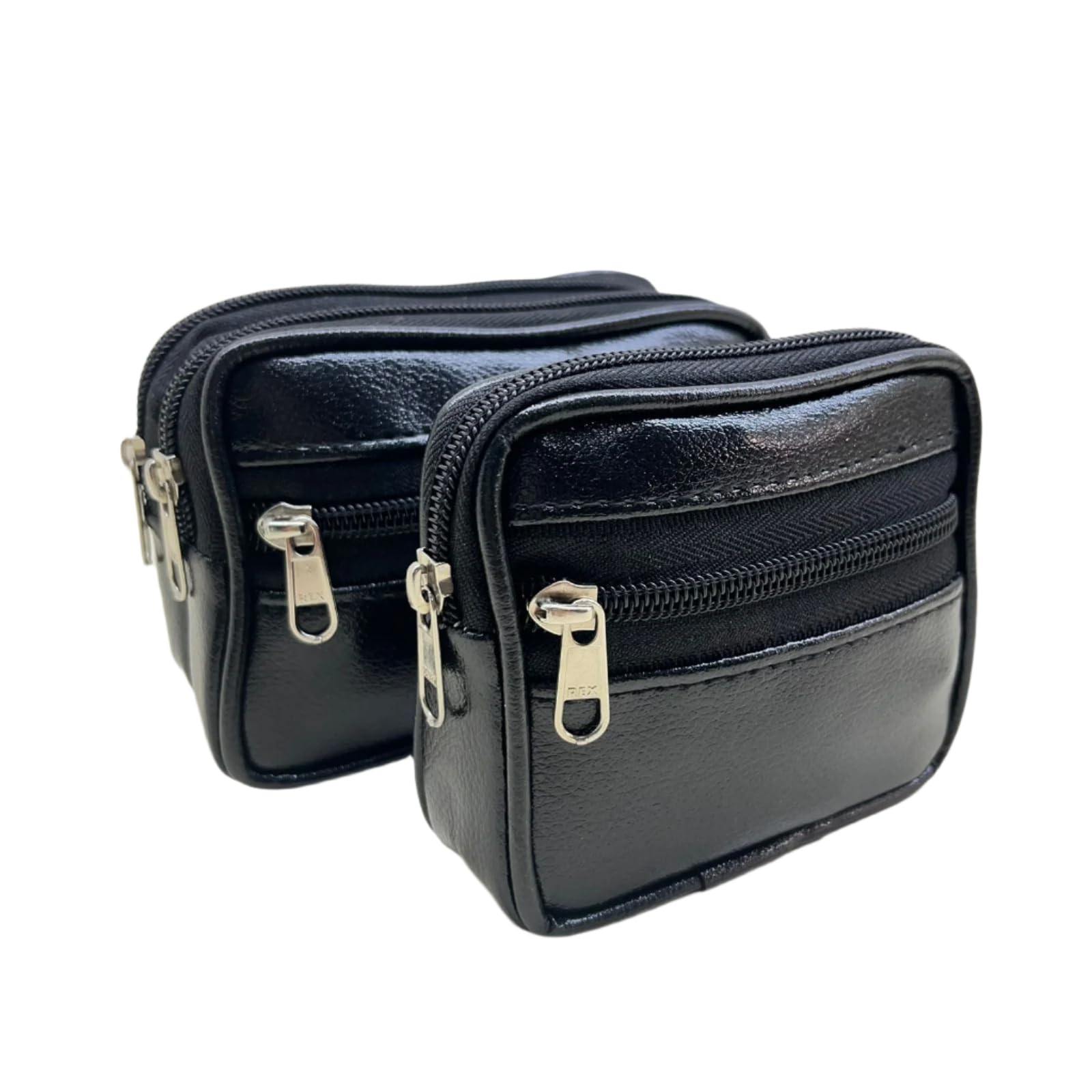 Leather Coin Purse with Multiple Compartments, Black, Small (2, Small)-image-16