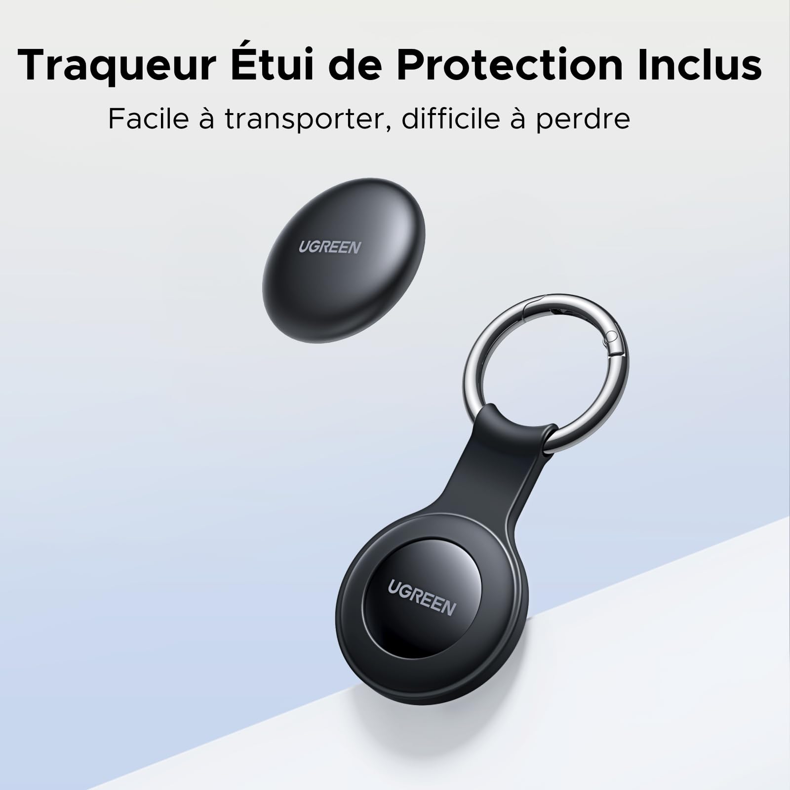 UGREEN FineTrack Mini Smart Finder Tag iOS Uniquement Lot de 2 | Traceur Bluetooth, 18 Mois Batterie, Localisateur Objets, Wallet Valises Portefeuilles Clés Bagages Sacs