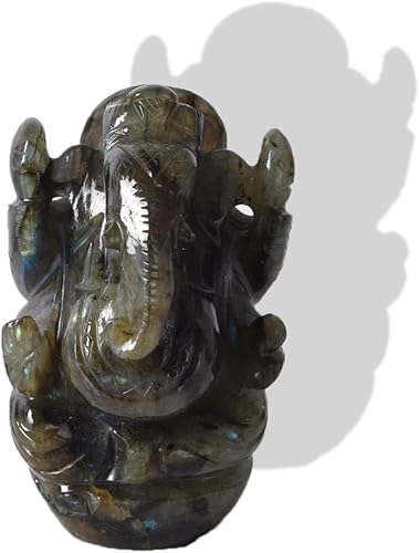 Miniatura 1 de Labradorita Ganesha Estatua Protección Eliminar Obstáculo Ganesh Dios hindú Aproximadamente 1652.00 Ct. Estatua V-4495
