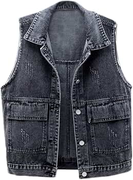 Amazon.com: YM YOUMU Unisex Cropped Punk Rock Distressed Denim