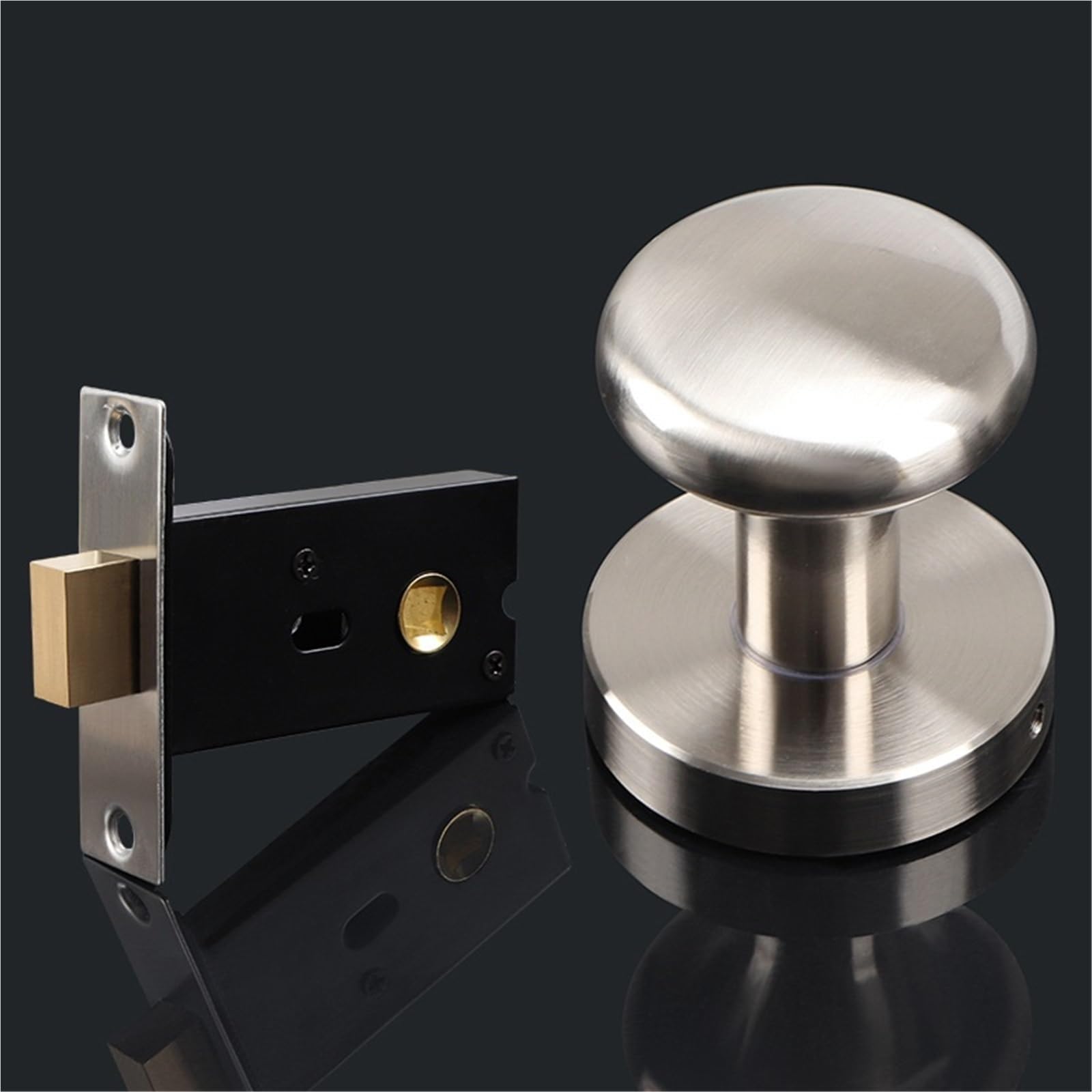 Zinc Alloy Invisible Door Lock Single-Sided Indoor Concealed Bedroom Hidden Background Wall Wooden 1Pcs(Pbt- with Lock-aa)