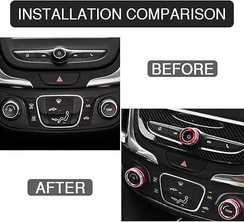 Miniatura 2 de CARFIB Calcomanías de volumen de CA para Chevrolet Chevy EQUINOX LT, accesorios de control de aire, calcomanías de sincronización automática, tapas