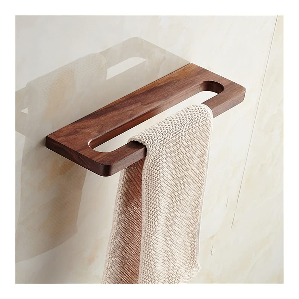 Porte-serviettes suspendu pour papier toilette et drap de bain en bois chaleureux
