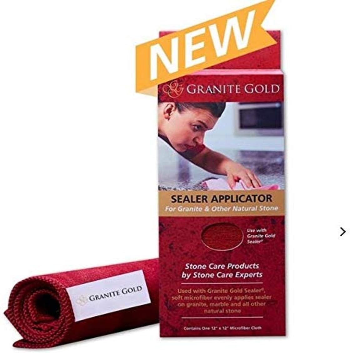 Granite Gold GG0092 Sealer Applicator Cloth, 3-Pack, Red, GG0073