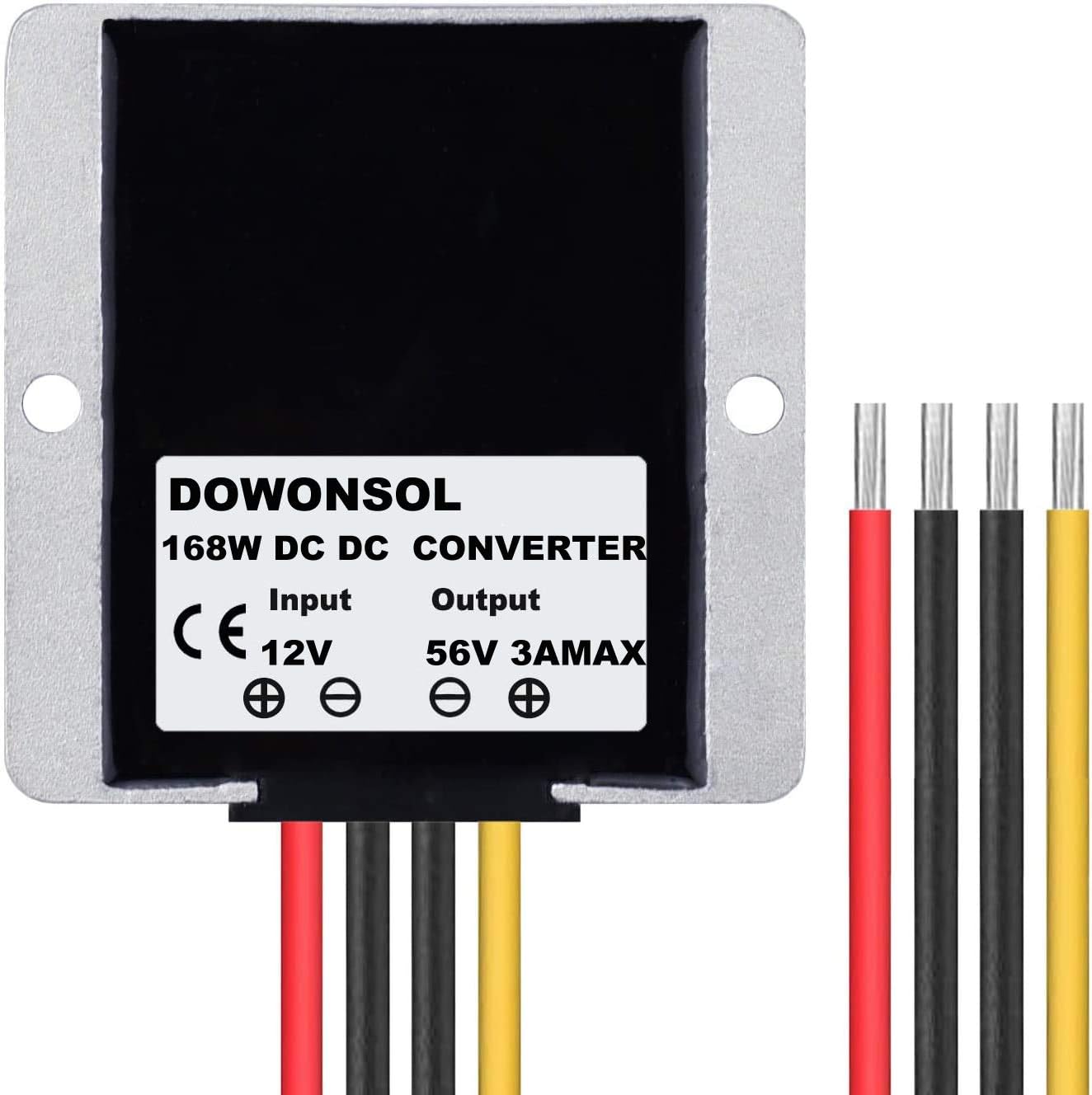 DC Voltage Converter Regulator DC 12V(10V-16V) Step Up to 56V 3A 168W Waterproof Car Power Supply Electronic Boost Transformer for Golf Cart Club Car