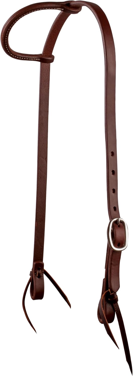 Professional's Choice Ranch ⅝” One-Ear Headstalls | Available with Single Adjust Stainless Steel Buckle, Arrow Buckle, Feather Buckle or Rasp Buckle