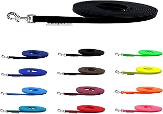 Schleppleine Biothane Hundeleine kleine Hunde 9mm 3m / 5m / 10m / 15m Hundeleine Biothane (5m MIT Handschlaufe, Schwarz)