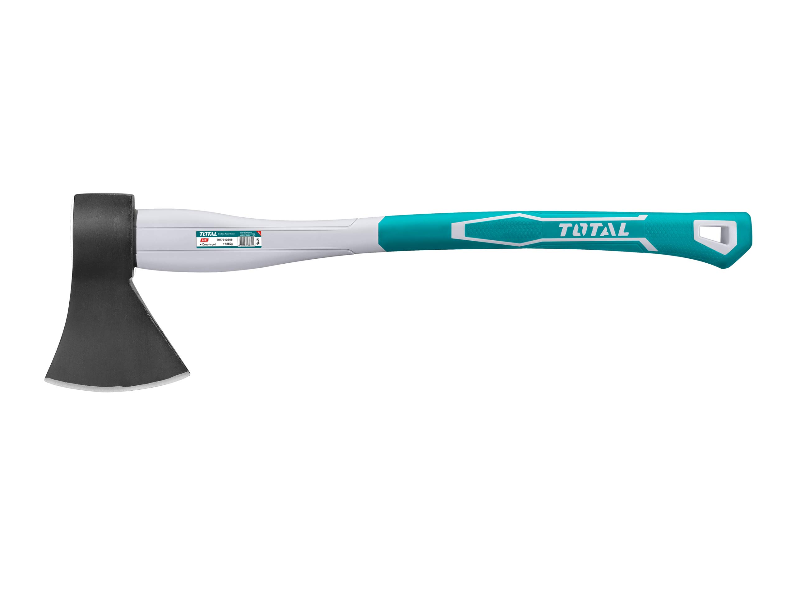 TOTAL - Hacha - Mango Bimaterial y Ergonómico - Ideal para Bricolaje, Camping y Jardinería - Acero al Carbono (70)