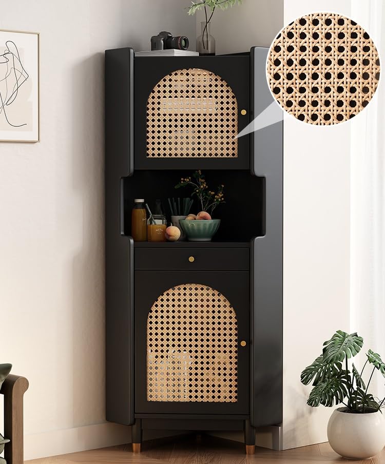 Amazon.co.jp: 無垢材コーナーキャビネット、リビングルーム